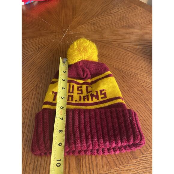 USC Trojans Winter Hat Beanie Cap Pom Pom Spell Out Mens One Size Fits - Picture 8 of 8